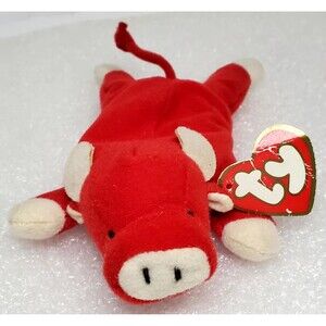 1993 TEENIE BEANIE BABY TY FOR MCDONALDS RED BULL NAMED SNORT WITH HANG TAG